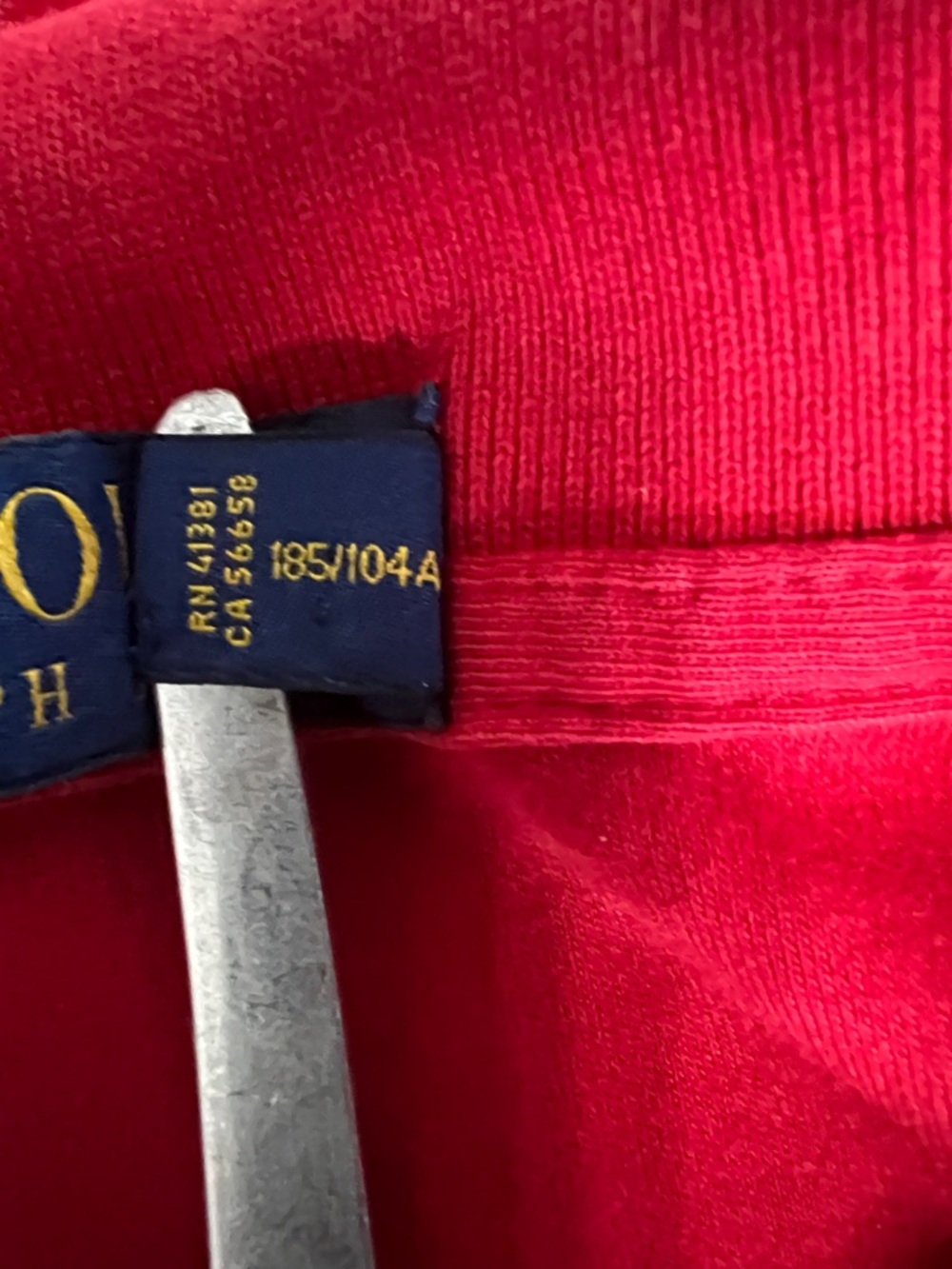 Polo Ralph Lauren Red Polo Shirt Men's XL Blue Pony Custom Fit Cotton - Picture 5 of 13